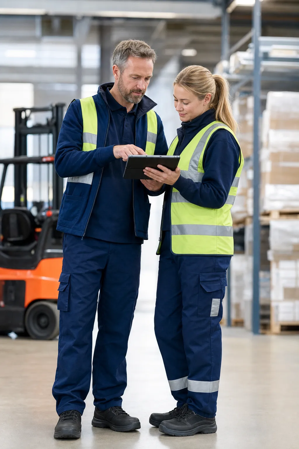 Transport och logistik i en lager- eller terminalmiljö